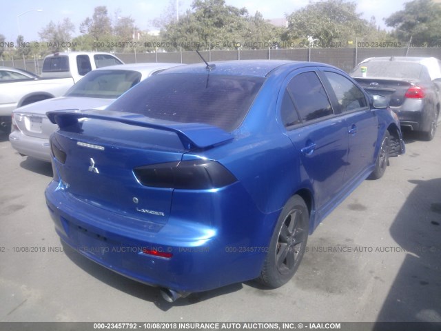 JA3AU26U49U006886 - 2009 MITSUBISHI LANCER ES/ES SPORT BLUE photo 4