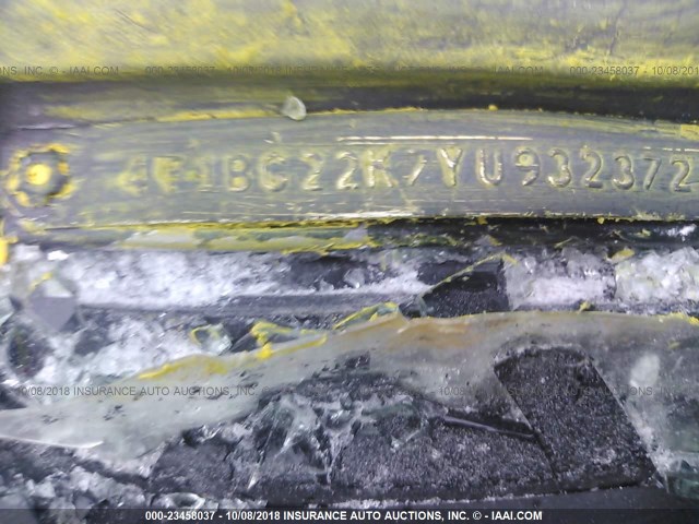 4T1BG22K7YU932372 - 2000 TOYOTA CAMRY CE/LE/XLE 绿色 照片 9