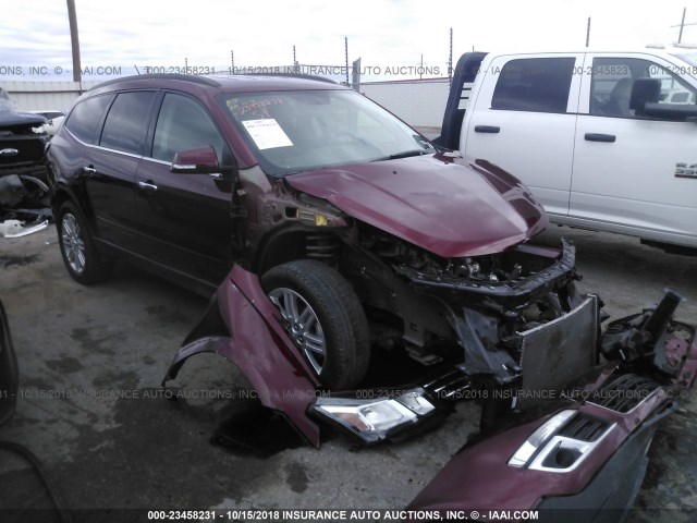 1GNKRGKD1FJ365370 - 2015 CHEVROLET TRAVERSE LT RED photo 1