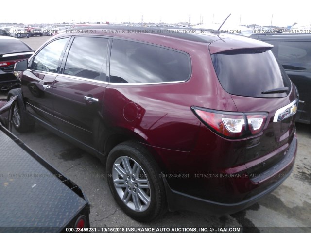 1GNKRGKD1FJ365370 - 2015 CHEVROLET TRAVERSE LT RED photo 3