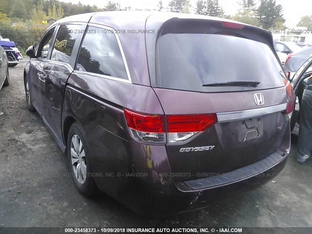 5FNRL5H69EB137242 - 2014 HONDA ODYSSEY EXL MAROON photo 3