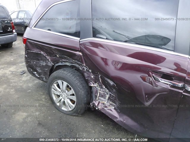 5FNRL5H69EB137242 - 2014 HONDA ODYSSEY EXL MAROON photo 6