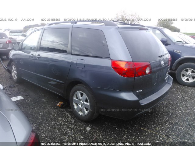 5TDZK23C57S098582 - 2007 TOYOTA SIENNA CE/LE BLUE photo 3