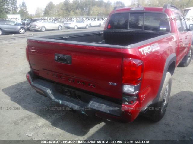 3TMDZ5BN0GM005316 - 2016 TOYOTA TACOMA DBL CAB/SR5/TRD SPORT/OR RED photo 6