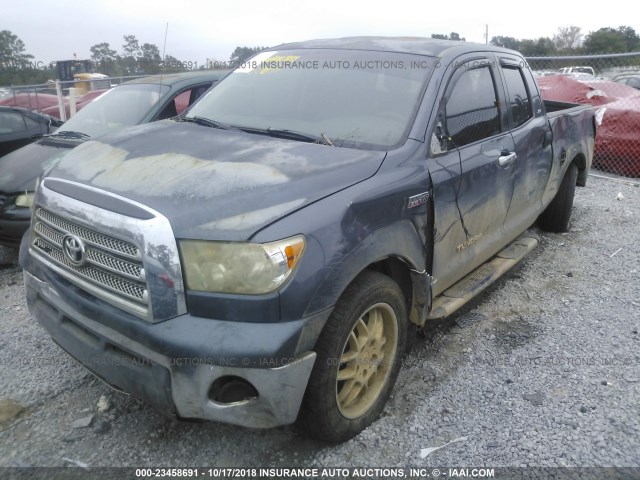 5TBRV54117S471079 - 2007 TOYOTA TUNDRA DOUBLE CAB SR5 GRAY photo 2