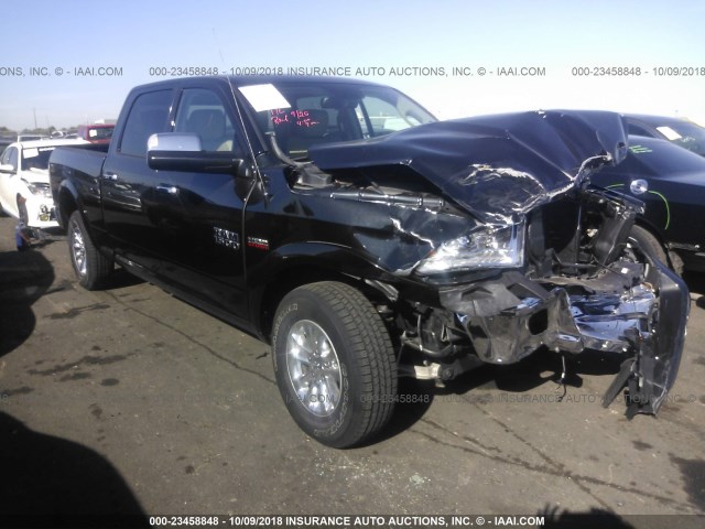 1C6RR7VT3JS104469 - 2018 RAM 1500 LARAMIE BLACK photo 1