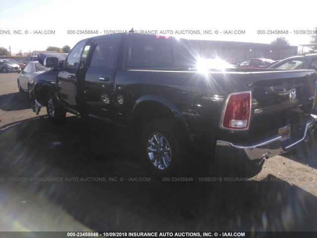 1C6RR7VT3JS104469 - 2018 RAM 1500 LARAMIE BLACK photo 3