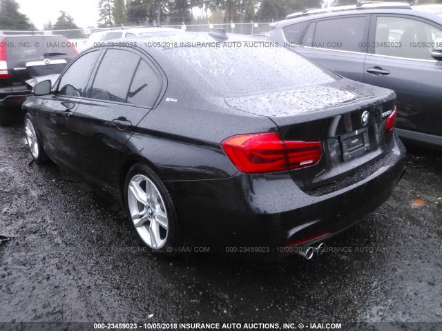 WBA8E1C52JA178213 - 2018 BMW 330E BLACK photo 3