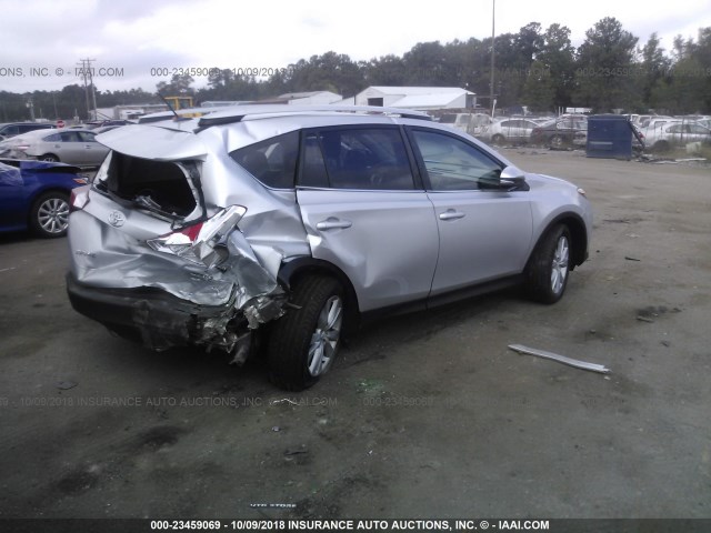 2T3YFREV5DW045009 - 2013 TOYOTA RAV4 LIMITED SILVER photo 4