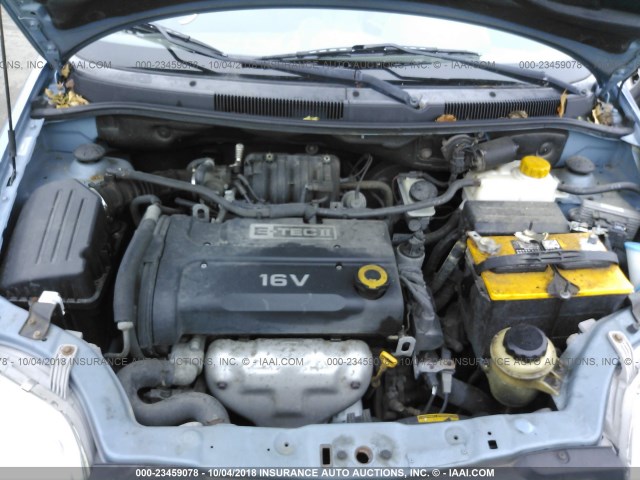 KL1TD666X8B010882 - 2008 CHEVROLET AVEO LS BLUE photo 10