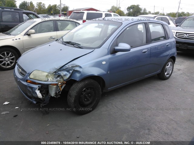 KL1TD666X8B010882 - 2008 CHEVROLET AVEO LS BLUE photo 2