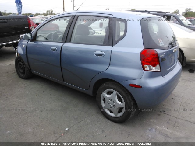 KL1TD666X8B010882 - 2008 CHEVROLET AVEO LS BLUE photo 3