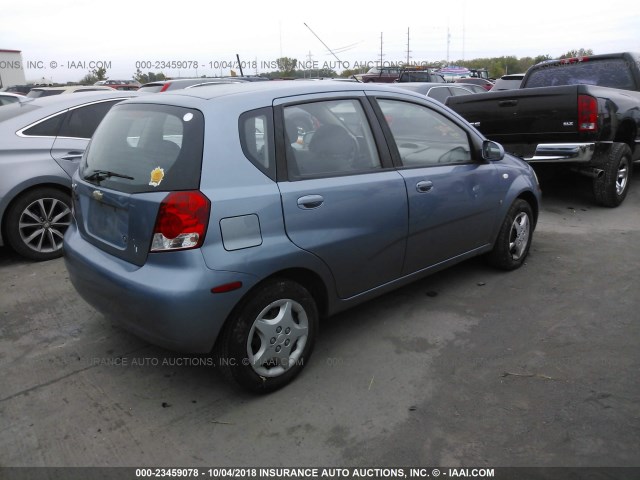 KL1TD666X8B010882 - 2008 CHEVROLET AVEO LS BLUE photo 4