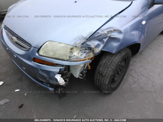 KL1TD666X8B010882 - 2008 CHEVROLET AVEO LS BLUE photo 6