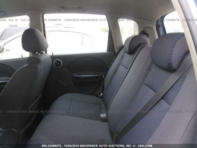 KL1TD666X8B010882 - 2008 CHEVROLET AVEO LS BLUE photo 8