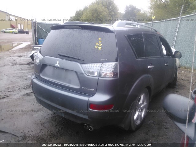 JA4MT41X78Z020677 - 2008 MITSUBISHI OUTLANDER XLS GRAY photo 4