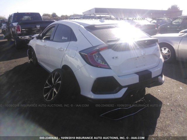 SHHFK7H42HU426983 - 2017 HONDA CIVIC SPORT WHITE photo 3