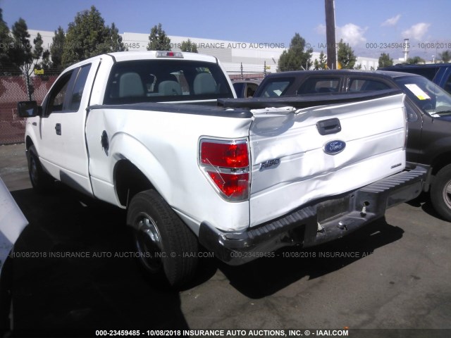 1FTEX1CM2BFB24440 - 2011 FORD F150 SUPER CAB WHITE photo 3