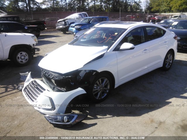 5NPD84LF9JH360292 - 2018 HYUNDAI ELANTRA SEL/VALUE/LIMITED WHITE photo 2