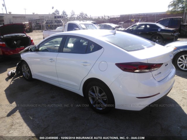 5NPD84LF9JH360292 - 2018 HYUNDAI ELANTRA SEL/VALUE/LIMITED WHITE photo 3