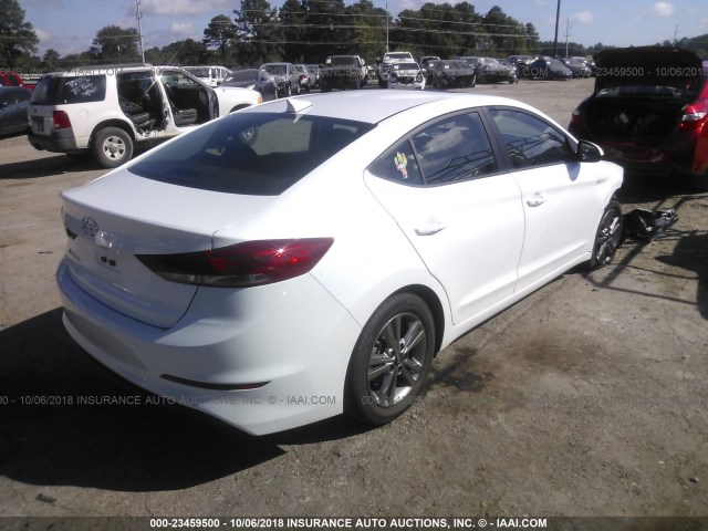 5NPD84LF9JH360292 - 2018 HYUNDAI ELANTRA SEL/VALUE/LIMITED WHITE photo 4