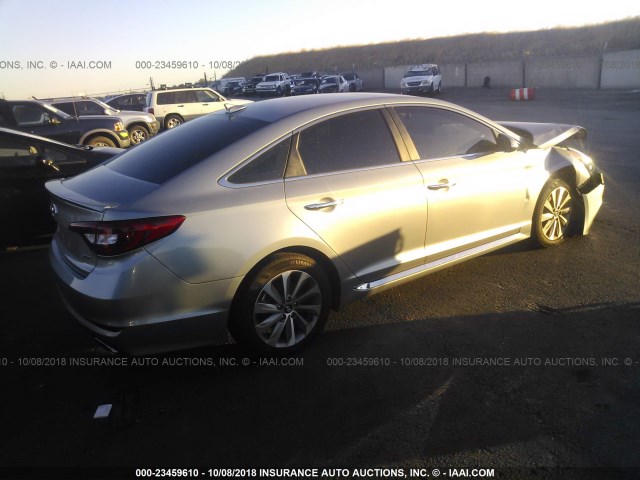 5NPE34AF8HH553968 - 2017 HYUNDAI SONATA SPORT/LIMITED SILVER photo 4