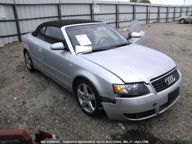 WAUAT48H75K016038 - 2005 AUDI A4 3.0 CABRIOLET SILVER photo 1