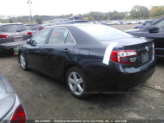 4T1BF1FK9CU019466 - 2012 TOYOTA CAMRY SE/LE/XLE BLACK photo 3