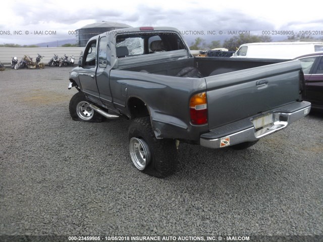 4TAWN72N7TZ165942 - 1996 TOYOTA TACOMA XTRACAB GRAY photo 3