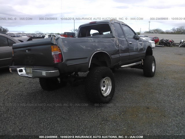 4TAWN72N7TZ165942 - 1996 TOYOTA TACOMA XTRACAB GRAY photo 4