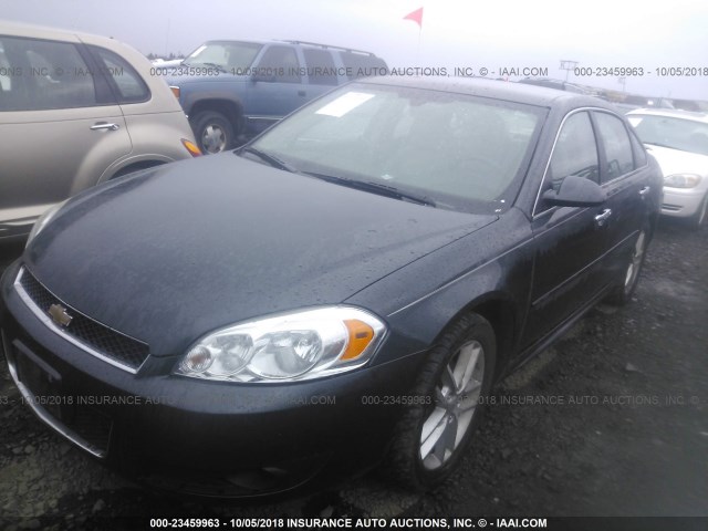 2G1WC5E36D1238519 - 2013 CHEVROLET IMPALA LTZ Dark Blue photo 2