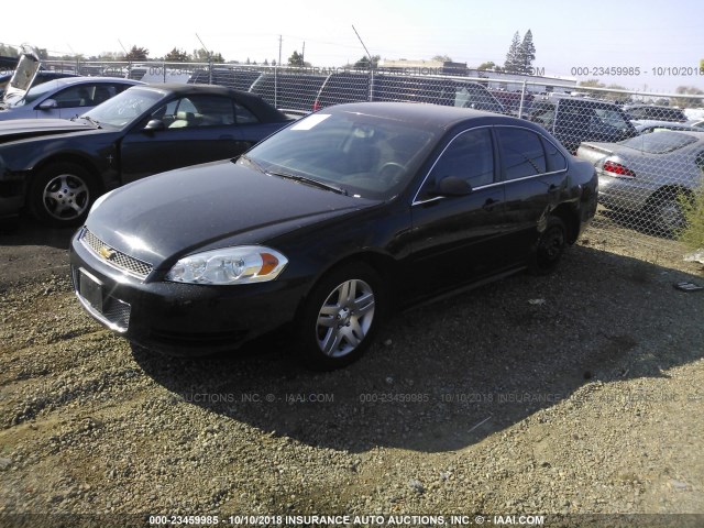 2G1WB5E3XG1179126 - 2016 CHEVROLET IMPALA LIMITED LT BLACK photo 2