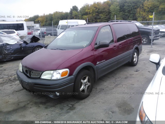 1GMDX03E74D235140 - 2004 PONTIAC MONTANA BURGUNDY photo 2