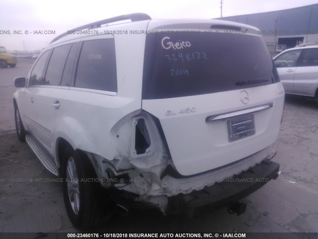 4JGBF71E78A403713 - 2008 MERCEDES-BENZ GL 450 4MATIC WHITE photo 3