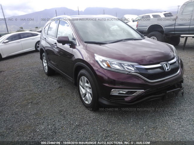 2HKRM4H79FH707629 - 2015 HONDA CR-V EXL BURGUNDY photo 1