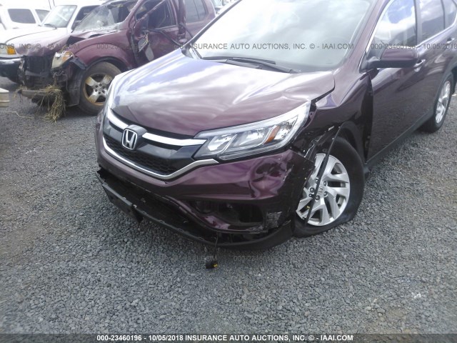 2HKRM4H79FH707629 - 2015 HONDA CR-V EXL BURGUNDY photo 6