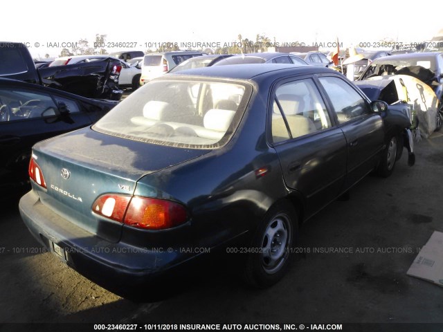 1NXBR12E9WZ107154 - 1998 TOYOTA COROLLA VE/CE/LE GREEN photo 4