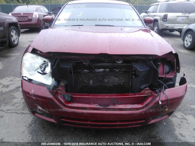 2D4FV47V36H462225 - 2006 DODGE MAGNUM SXT RED photo 6