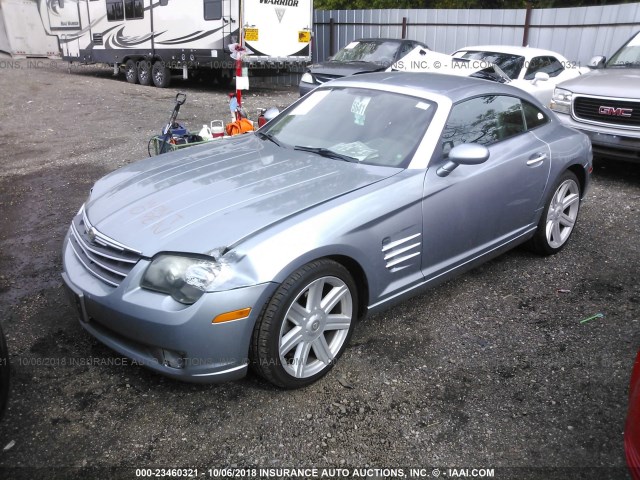 1C3AN69LX4X013779 - 2004 CHRYSLER CROSSFIRE LIMITED BLUE photo 2