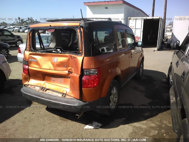 5J6YH28717L004523 - 2007 HONDA ELEMENT EX ORANGE photo 4