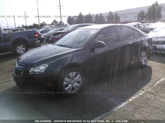 1G1PA5SG4D7306272 - 2013 CHEVROLET CRUZE LS BLACK photo 2