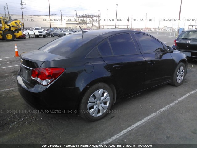 1G1PA5SG4D7306272 - 2013 CHEVROLET CRUZE LS BLACK photo 4