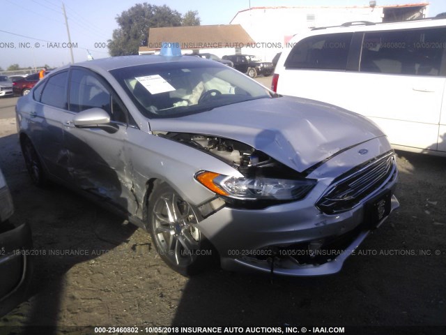 3FA6P0LU2HR223579 - 2017 FORD FUSION SE HYBRID SILVER photo 1