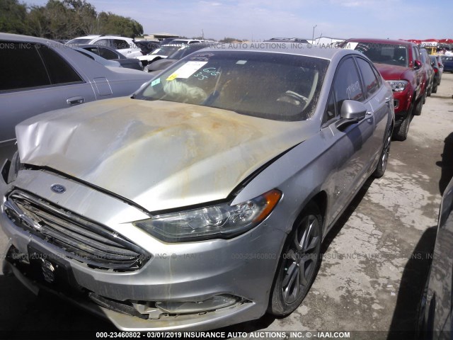 3FA6P0LU2HR223579 - 2017 FORD FUSION SE HYBRID SILVER photo 2