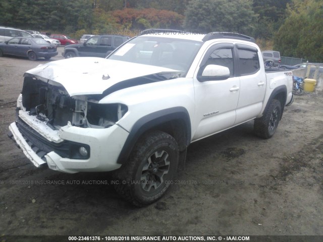 5TFCZ5AN9GX015561 - 2016 TOYOTA TACOMA DBL CAB/SR/SR5/TRD SPT/OR WHITE photo 2