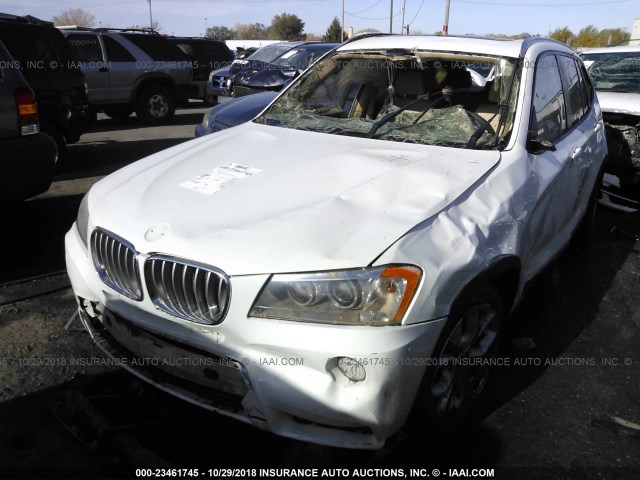 5UXWX7C55DL977322 - 2013 BMW X3 XDRIVE35I WHITE photo 2