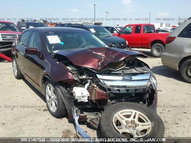 3FAHP0HA1CR176111 - 2012 FORD FUSION SE BURGUNDY photo 1