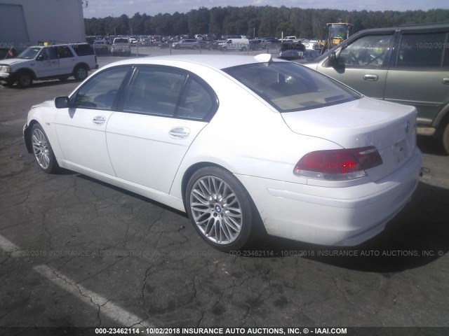 WBAHN83547DT71737 - 2007 BMW 750 WHITE photo 3