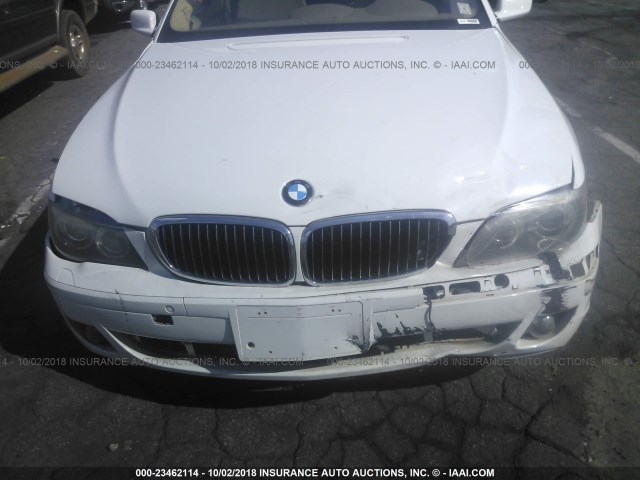 WBAHN83547DT71737 - 2007 BMW 750 WHITE photo 6