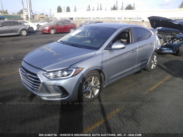 5NPD84LF1HH160453 - 2017 HYUNDAI ELANTRA SE/VALUE/LIMITED SILVER photo 2